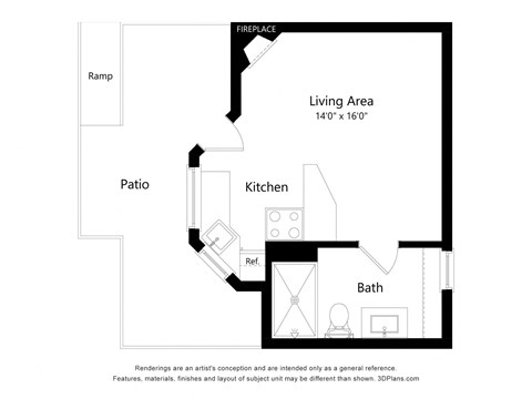 Cabin studio 1 bath B at Salinas Sunset Apartments, Salinas, 93907